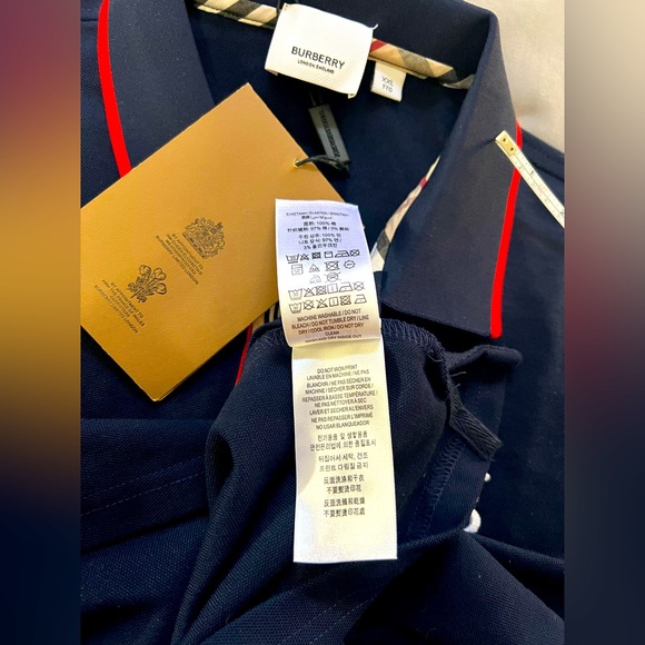 Burberry Polo Navy blue. Slim fit Medium. - Picture 6 of 10